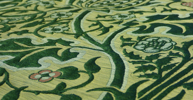 Brocatel silk textile